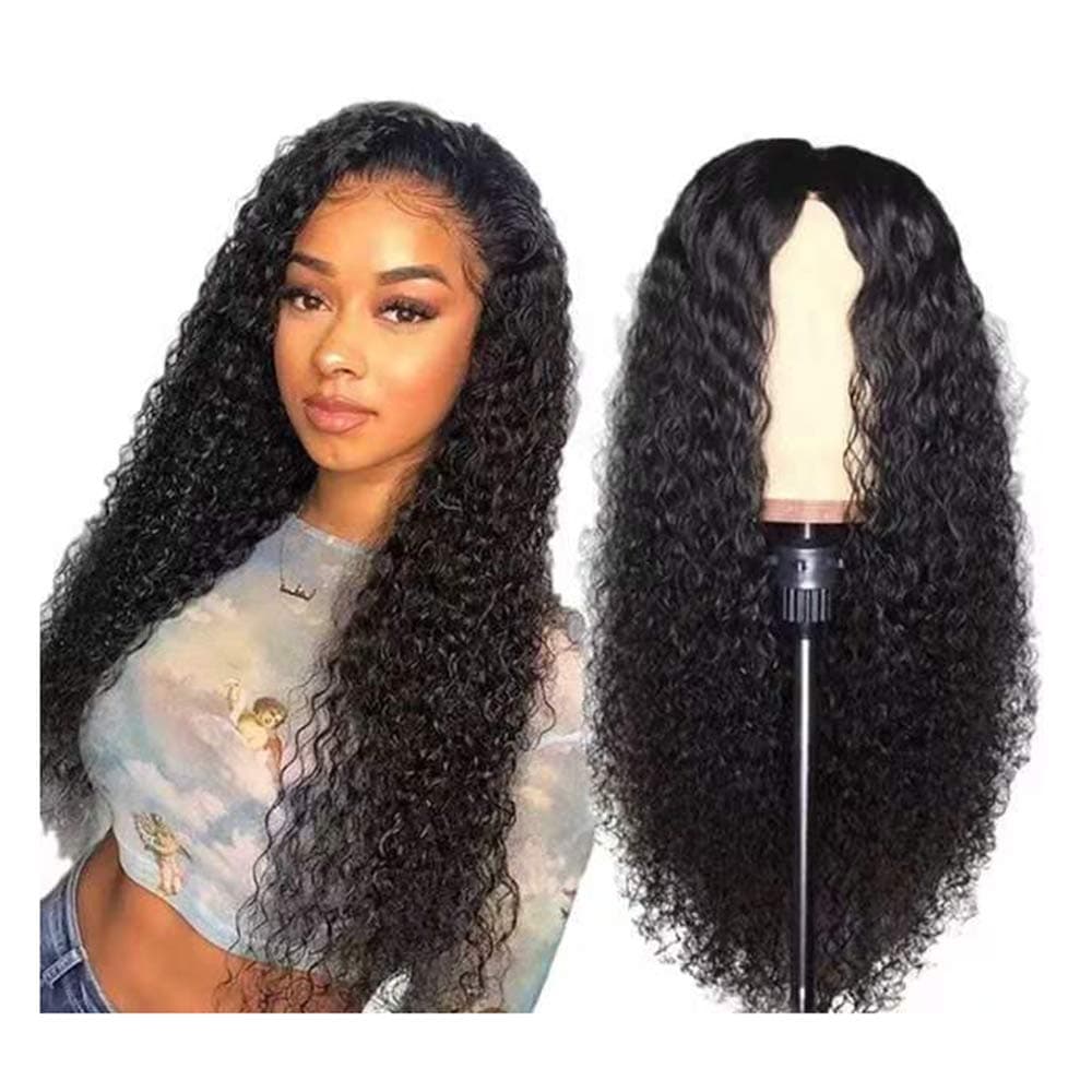 Long Loose Curly Wave Lace Front Wigs for Black Women, 24" Heat Resistant Glueless Synthetic Lace Front Wigs Easy to Wear for Daily Party Fashion Women