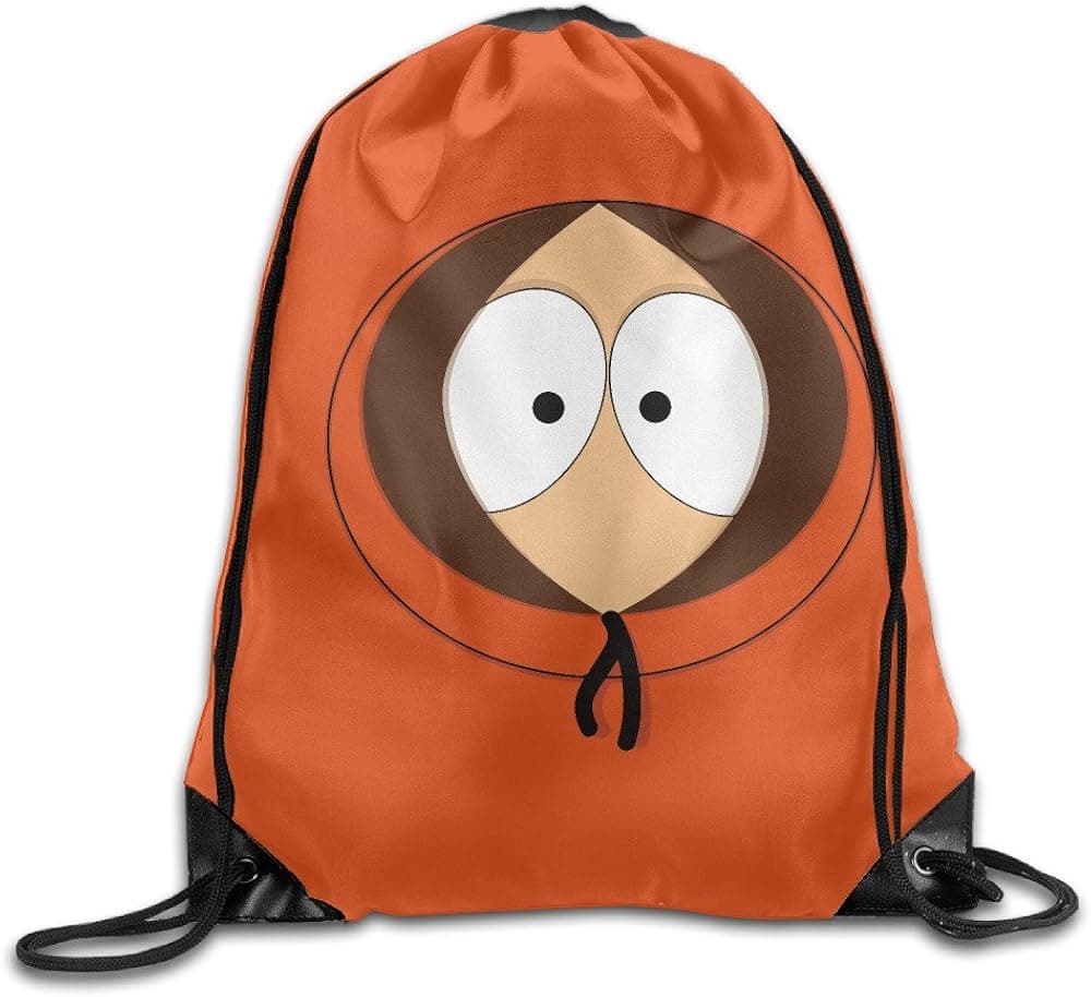 Unisex South Park Kenny McCormick Drawstring Bag Drawstring Backpack Sport Bag Gym Bag 100% Polyester Material Travel Bag For Men Women