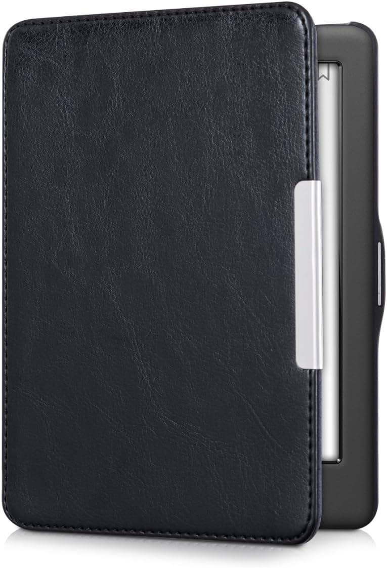 kwmobile Case Compatible with Kobo Glo HD/Touch 2.0 Case - Cover for eReader with Magnetic Closure - Black