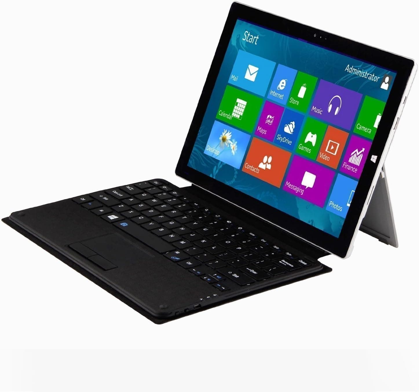 Rii (2017 K11 Wireless Bluetooth Keyboard Case with Rechargable Li-ion Battery for Microsoft Surface Pro 3/4