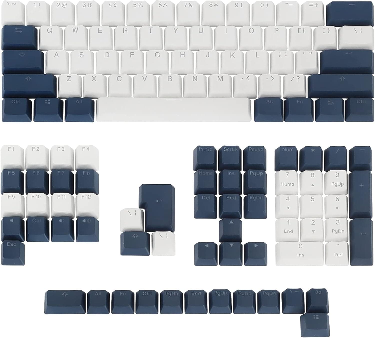 Happy Balls PBT Keycaps Backlit Cherry MX Keycap Set Doubleshot OEM Profile Translucent with Keycap Puller for US UK Layout 61 68 84 87 104 108 MX Switches Mechanical Keyboard