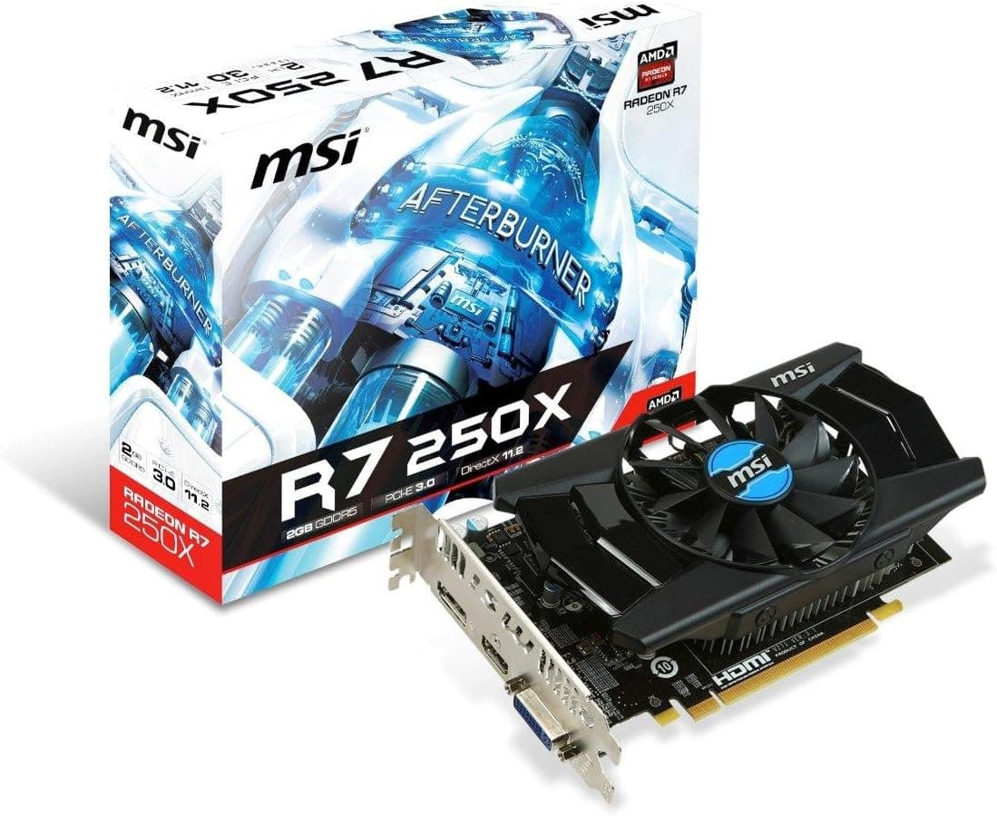 MSI AMD Radeon R7 250X/2GB GDDR5/PCI Express 3.0 Graphics Card R7 250X 2GD5