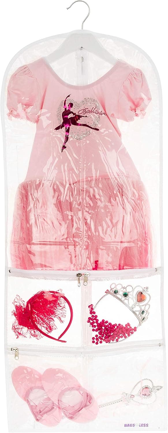 [Pack Of 2] Clear Dance Garment Bags For Dancers With Pockets