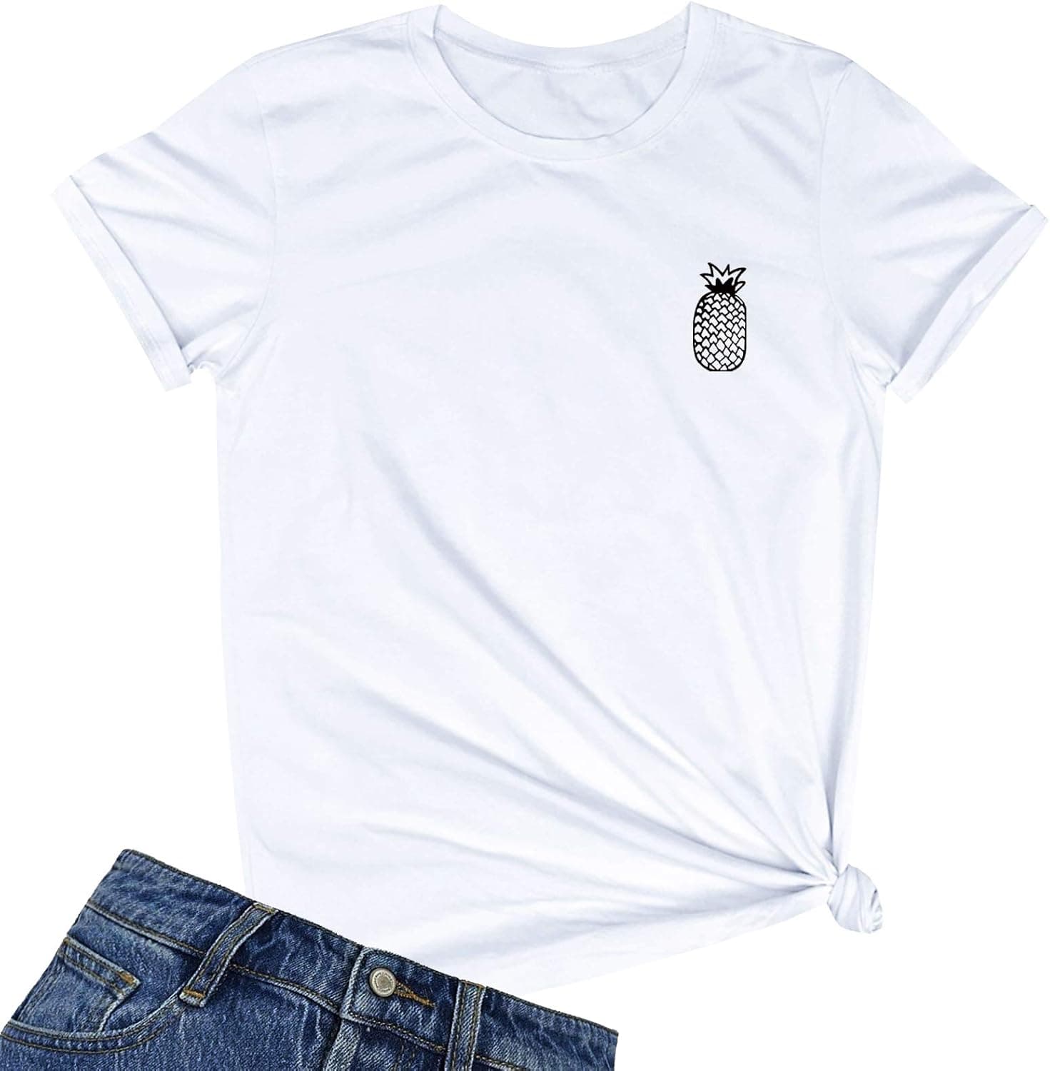 YITAN Women Cute Graphic T Shirts Teen Girls Summer Funny Tops