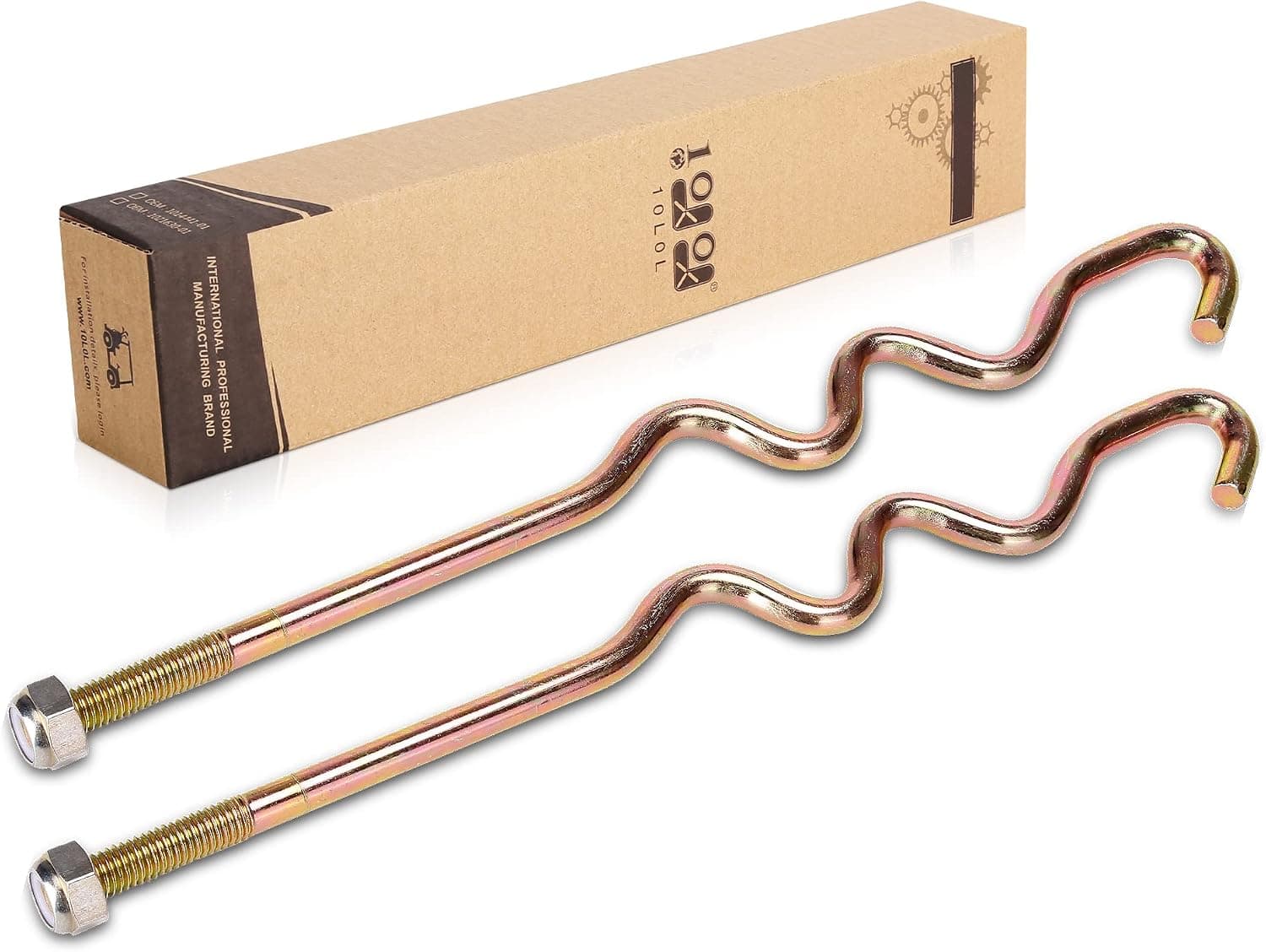 10L0L (2 Golf Cart Battery Hold Down Rod with Nuts for Club Car Precedent Electric Years 2008.5 & Up, 1033577-01