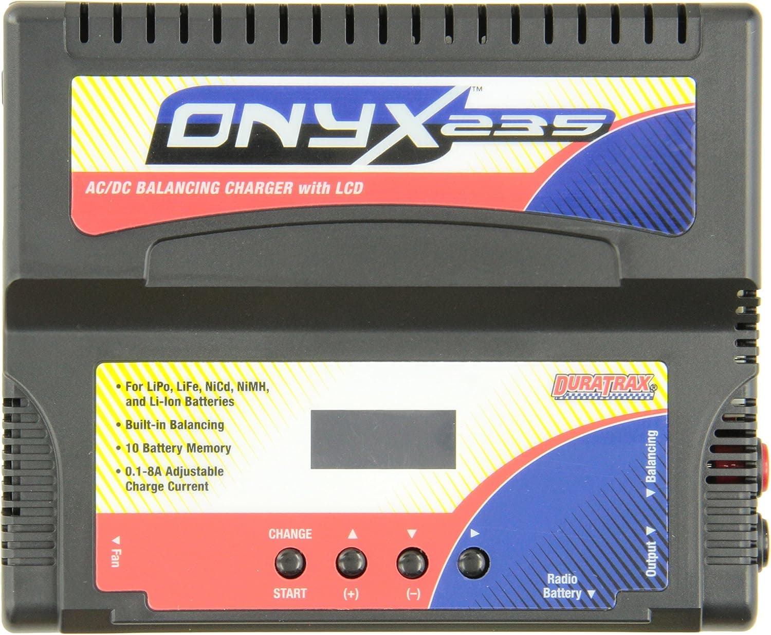 Duratrax Onyx 235 AC/DC Advanced Balancing Charger with Adapters (Standard and Star Plug), 6S Balance Boards (Electrifly, FlightPower), Power Cords, and USB to Mini: for LiPo, NiCd, NiMH Battery Packs