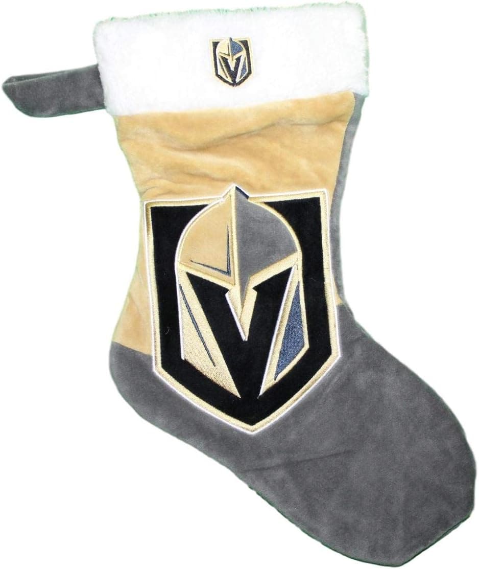 FOCO Las Vegas Golden Knights 2018 NHL Basic Logo Plush Christmas Stocking