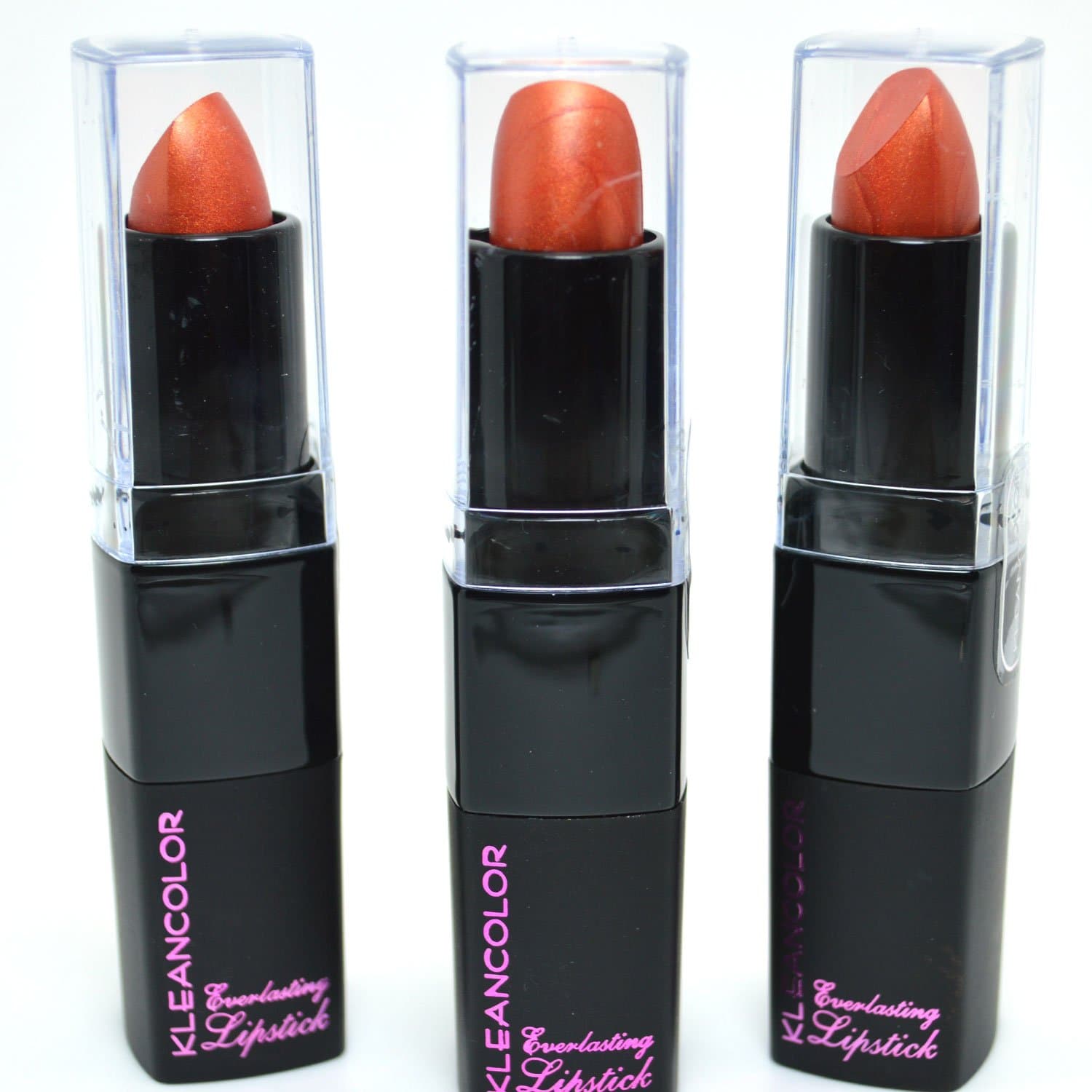 KLEANCOLOR LOT OF 3#753 ORANGE COLOR LS24 EVERLASTING CREAM SOFT LIPSTICK + FREE EARRING