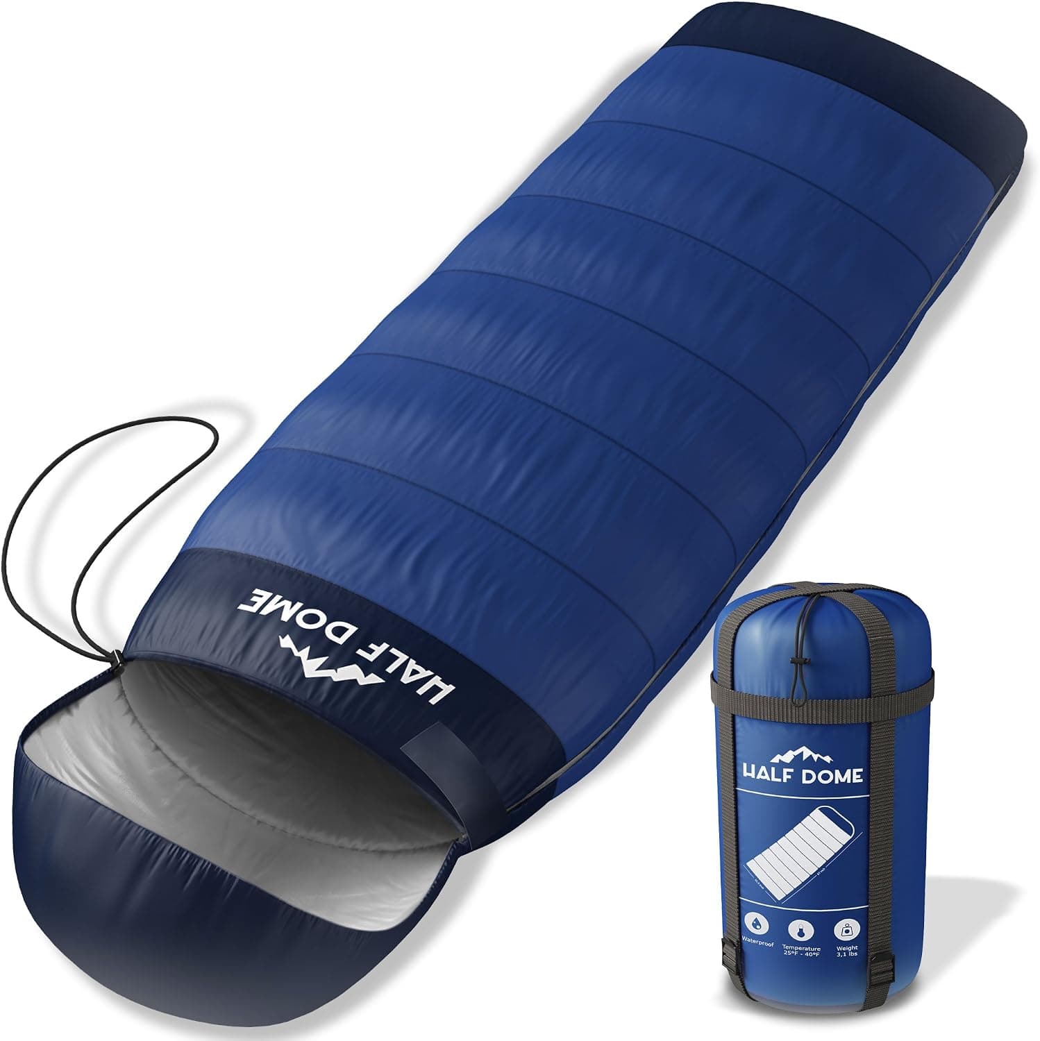 Half Dome Camping Sleeping Bag Set Women Men - Backpaking Outdoor Sleeping Option Ultralight Compact Sleeping Bag