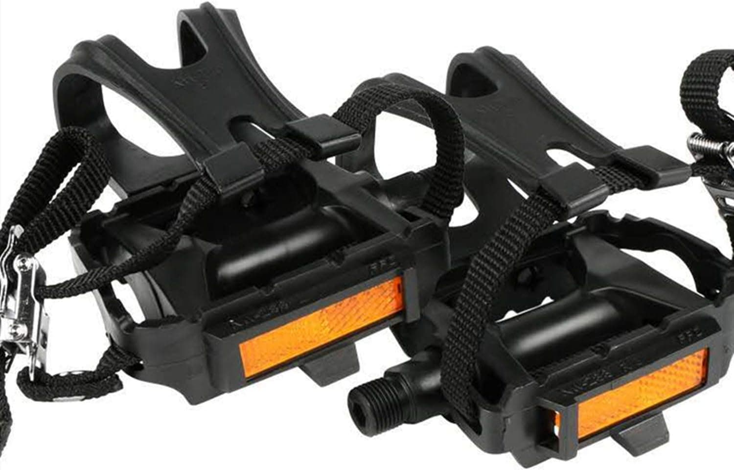 TaiShun Bike Pedals with Toe Clip and Straps，for Mountain Bike,Road Bike and All Kinds of Outdoor Bicycles