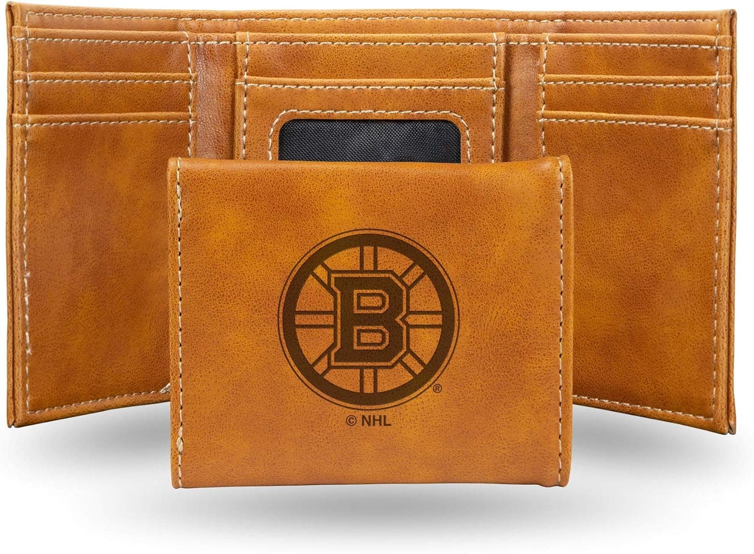 Rico Industries NHL Laser Engraved Trifold Laser Engraved Tri-Fold Wallet - Men's Accessory