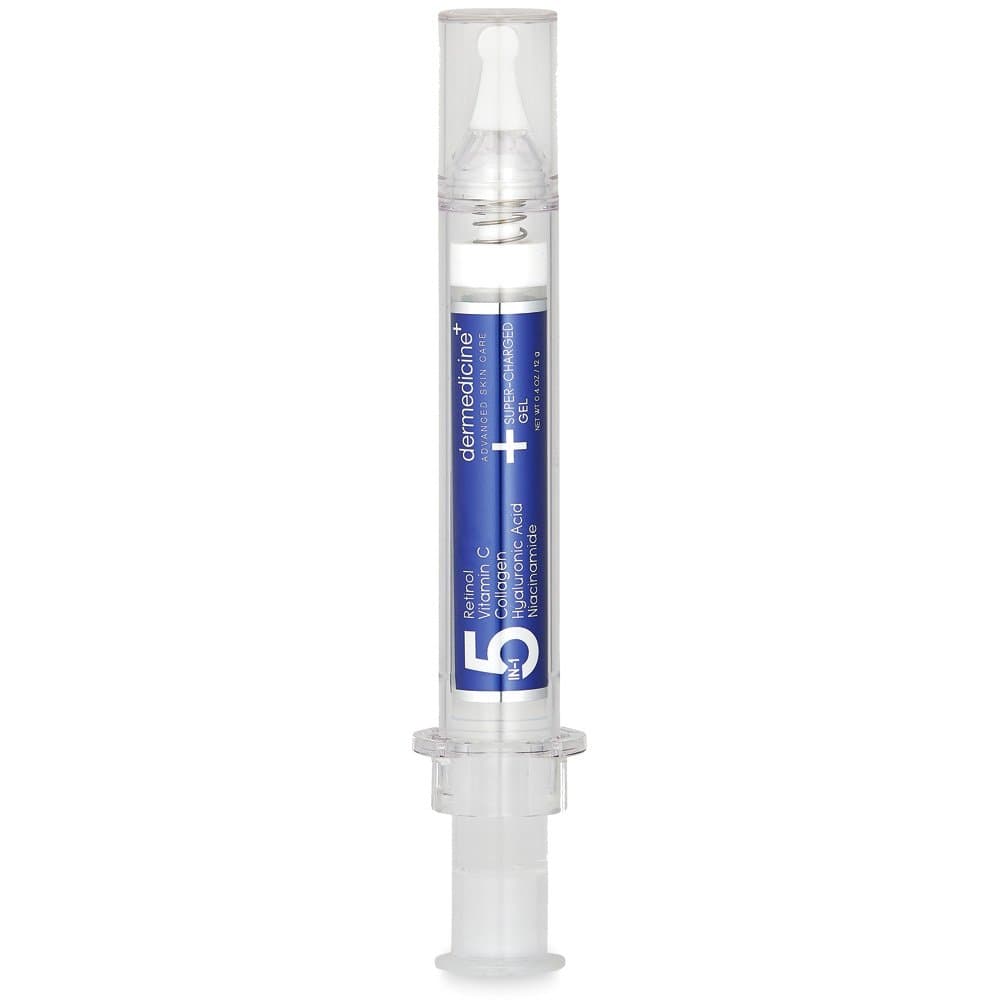 5 in 1 Super-Charged Gel for Face with Retinol, 3 Vitamin C, Collagen, Hyaluronic Acid, Niacinamide | May Help Improve Appearance of Fine Lines and Reduce Appearance of Dark Spots | .4 oz / 2 g