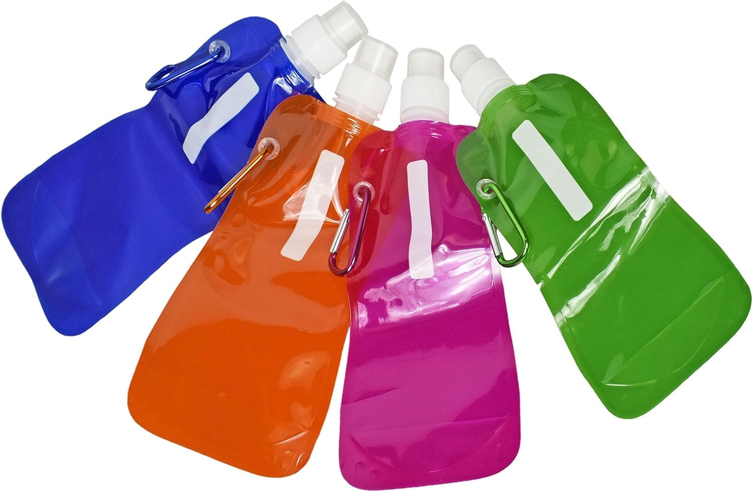 Water2go Flexible Collapsible Foldable Reusable Water Bottles Set of 4 - Makes a Great Gift for Kids and Families!