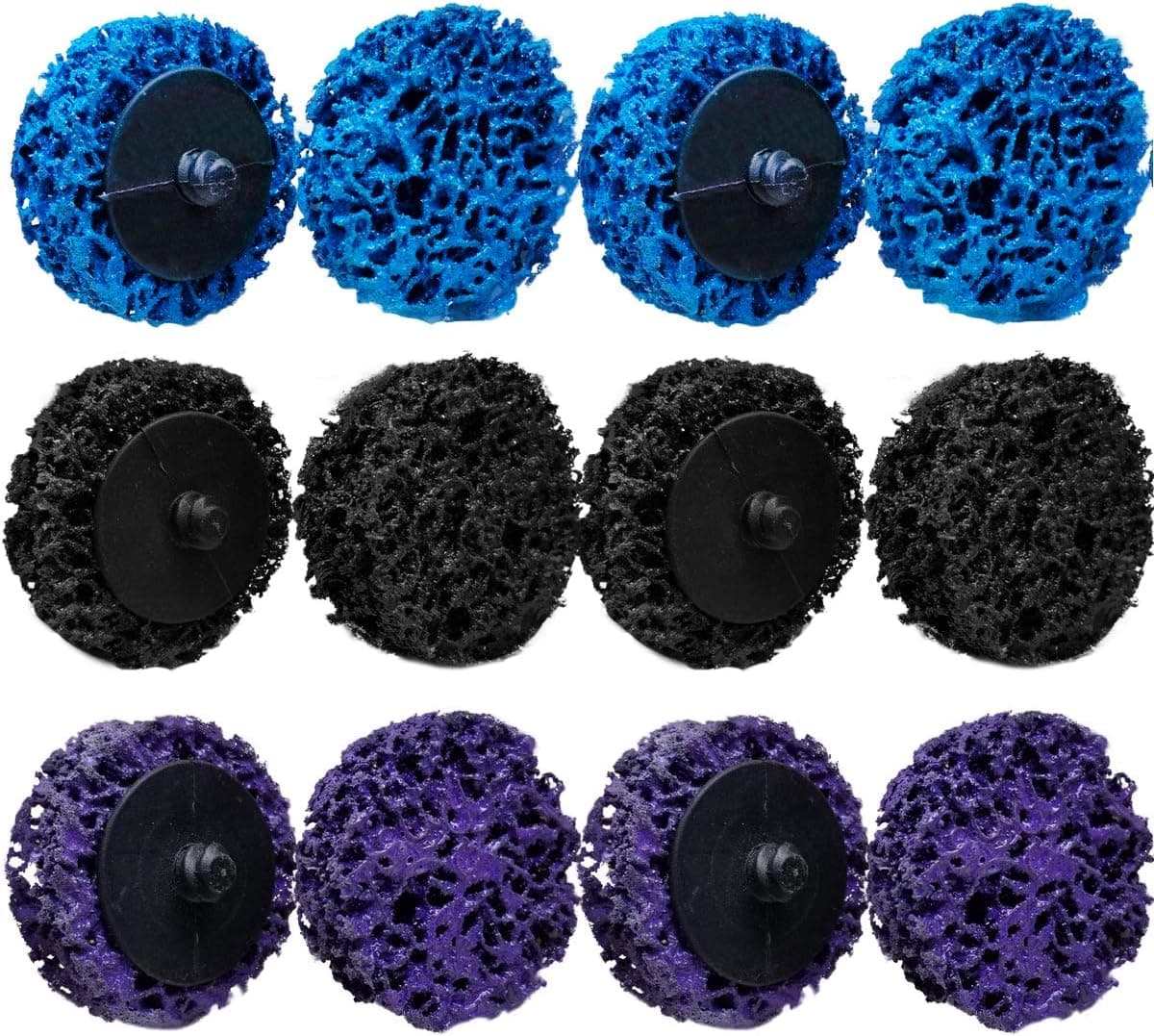 M-jump 12 PCS 2 inch Easy Strip Discs Clean Poly Strip Wheel Disc Abrasive Angel Grinders Clean Tool For Rust Paint Flaking Materials Removal