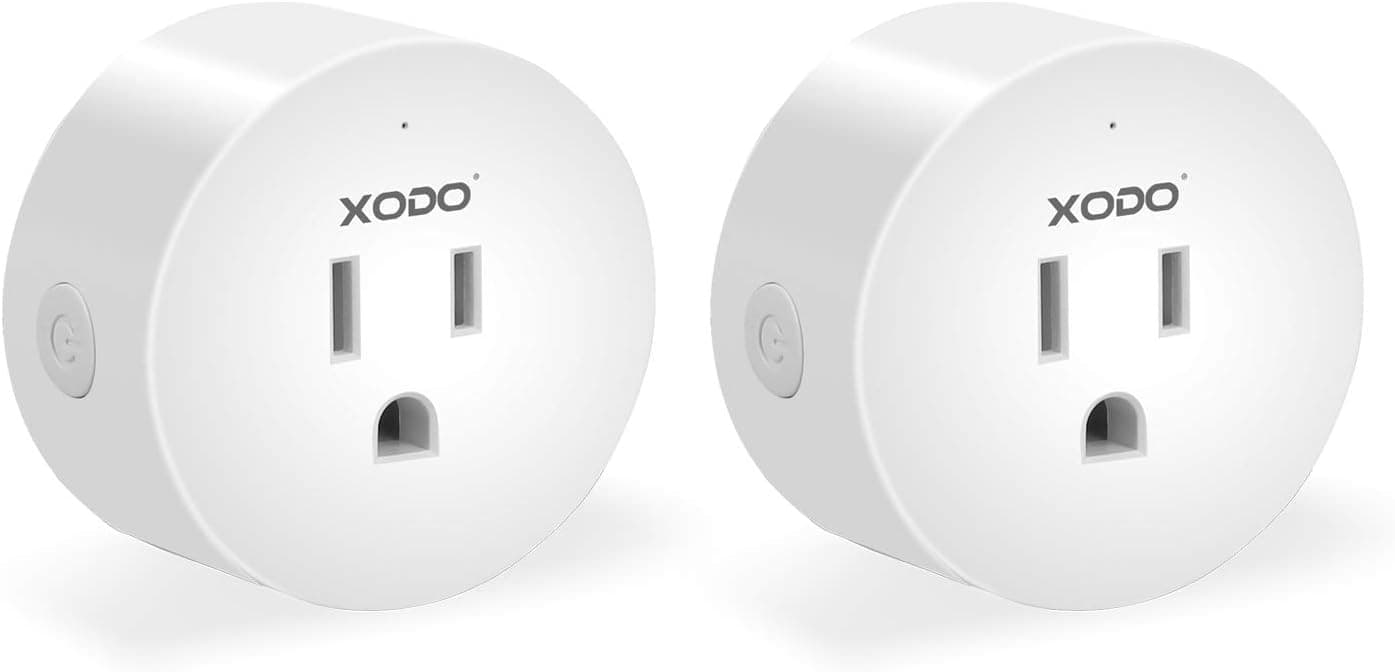 XODO WP1 Smart Plug 2 Pack WiFi Smart Outlet, 10A Max Load - WiFi Smart Plugs No Hub Required, Voice Control, Schedule & Timer - Compatible with Alexa, Google Home Assistant - ETL & FCC Certified