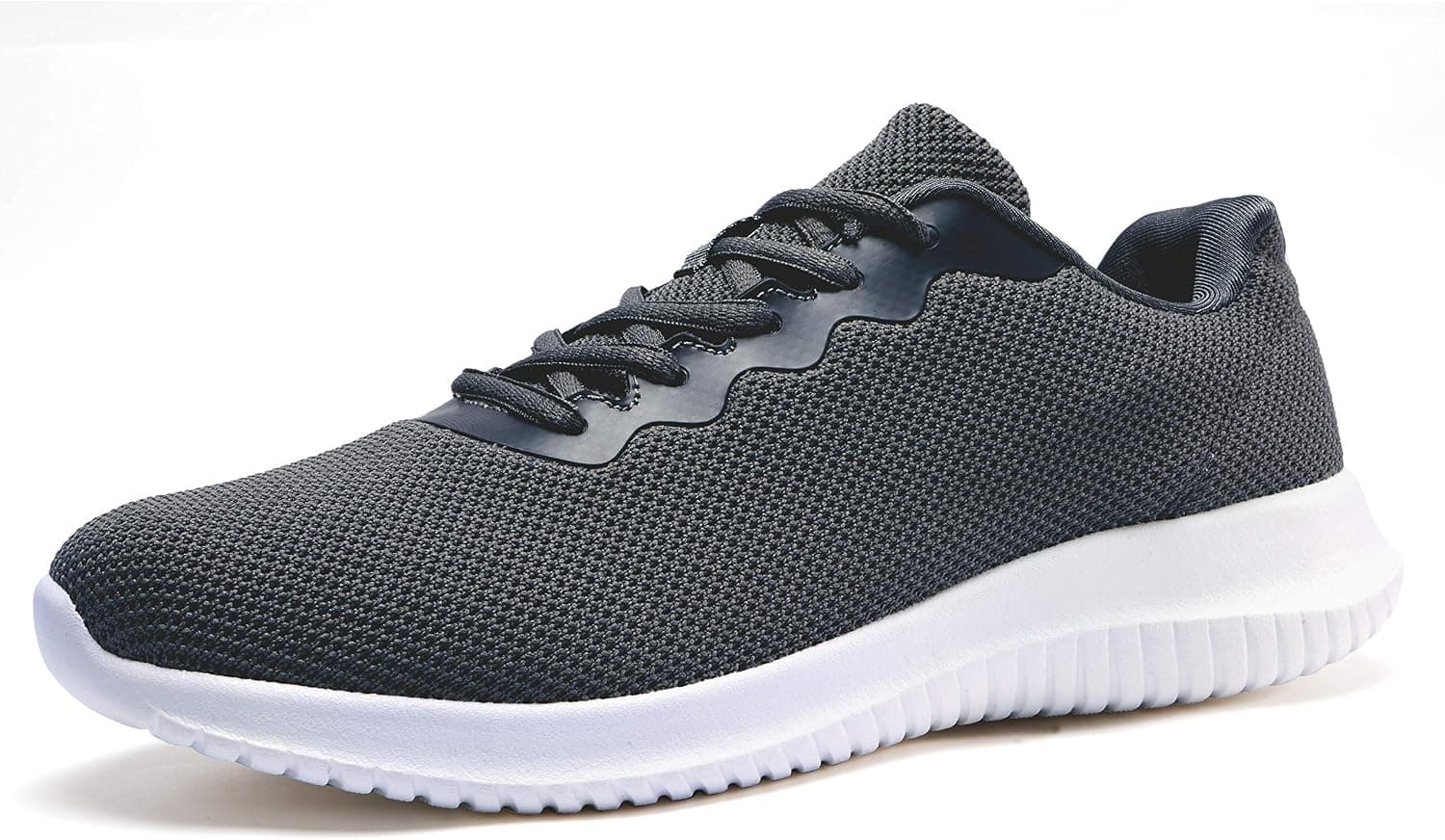 Akk Mens Walking Tennis Shoes - Lightweight Breathable Comfortable Sports Running Athletic Mesh Sneakers for Workout Gym Jogging Gray Size 9.5
