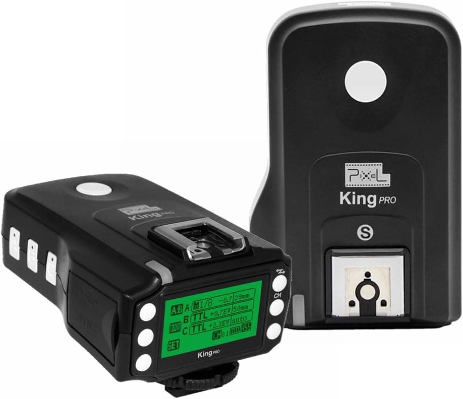 PIXEL King Pro for Sony TTL HSS Flash Transceiver for Sony Mi Shoe A7, A7R, A7 Mark II, A7R Mark II, A7M3,A58, A9, A99, A6000, A6500