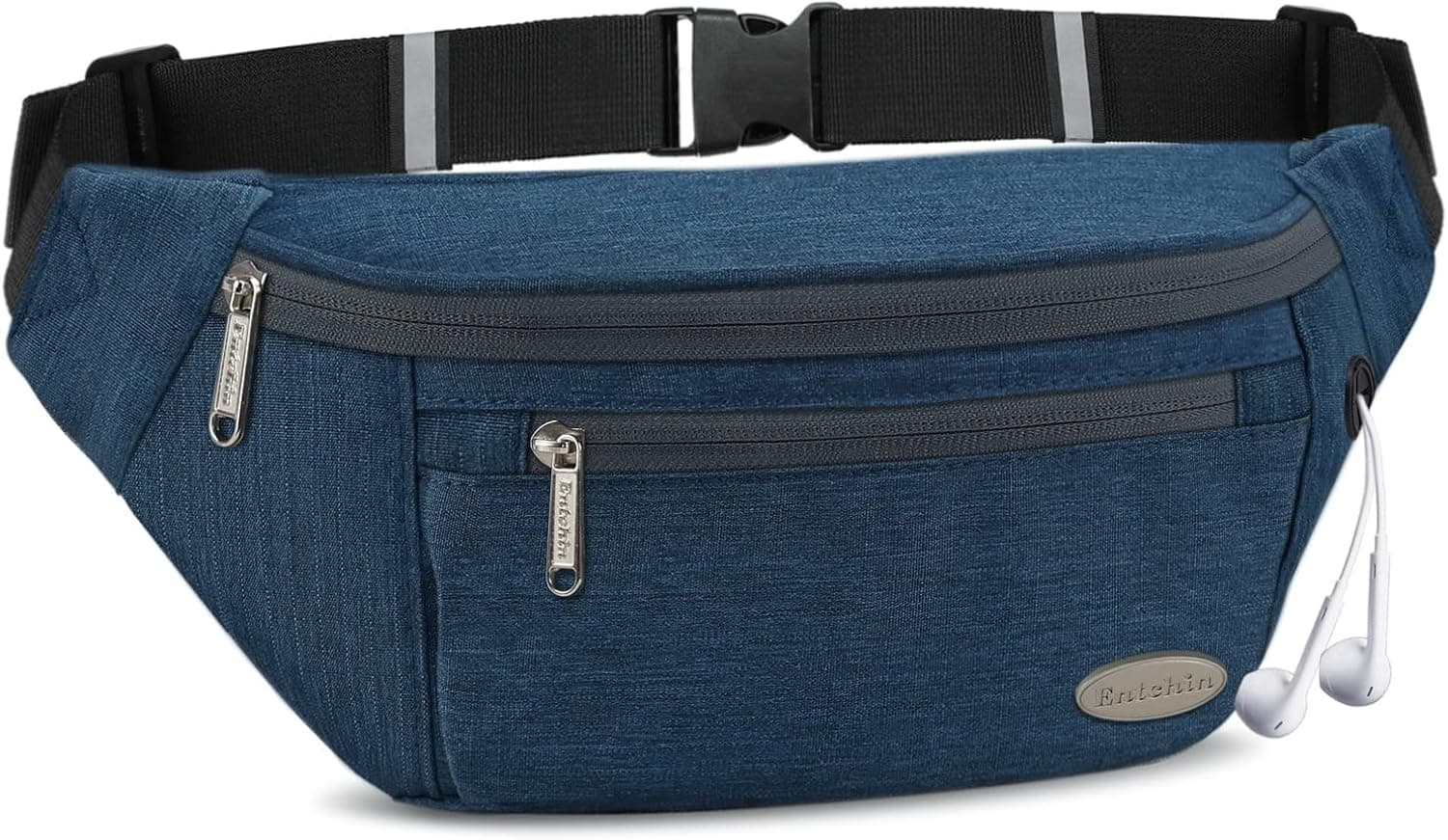 Entchin Fanny Pack for Women Men with 4-Zipper Pockets, premium fashion Waist Pack Crossbody Bum Bags for Hiking, Running, Travel, Cycling and Casual
