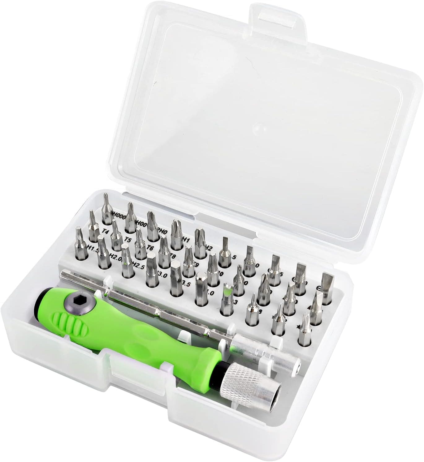 JOHOKAKITI Precision Screwdriver Kit, Mini Screwdriver Set,32 in 1 with 30 Bits Screwdriver Set,Tool Kit for Eyeglass, Watch,Computer, Cell Phone, Laptop.