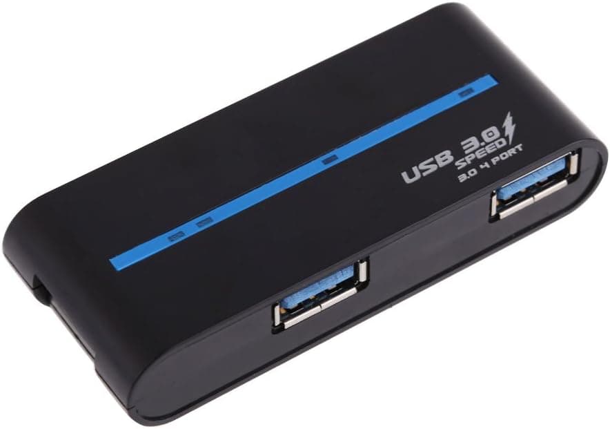 Vktech® Portable High Speed Four Ports USB 3.0 External Hub Adapter for PC Laptop
