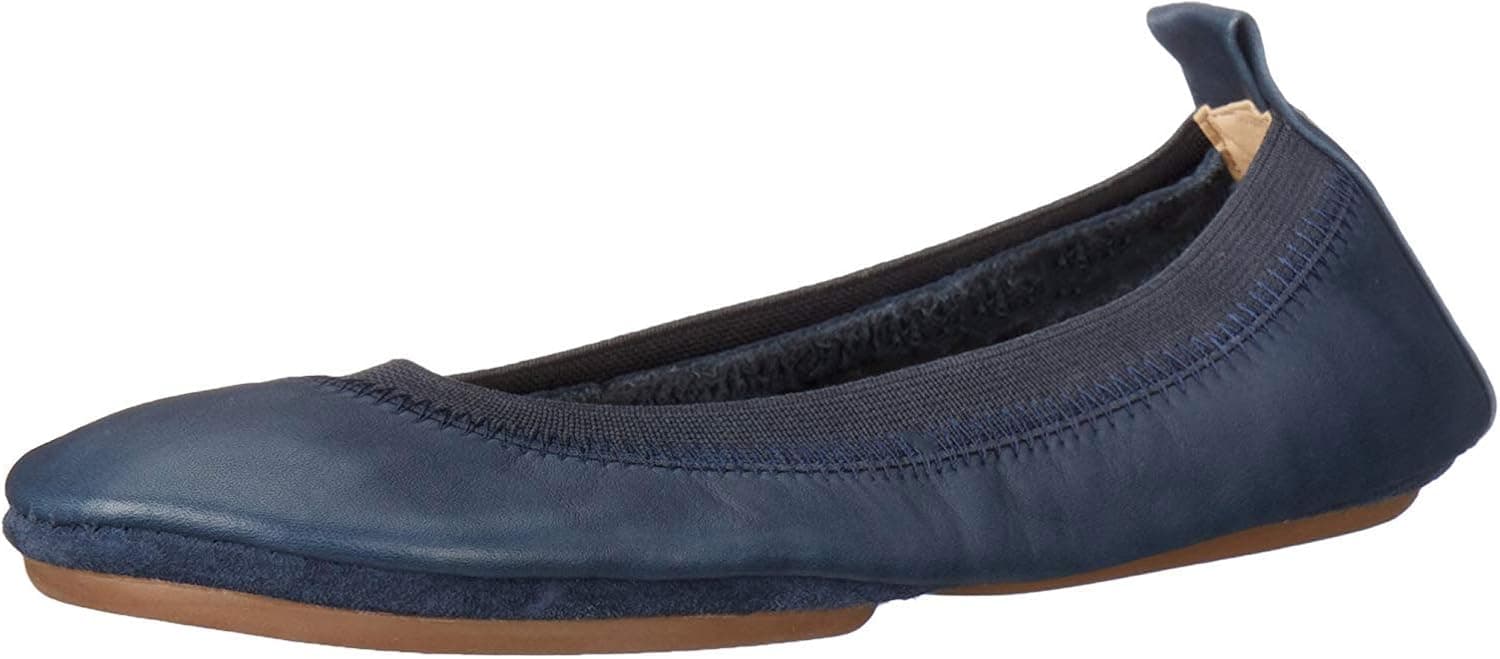 Yosi Samra Women's Samara Ballet Flat, Navy Leather, 8 M US