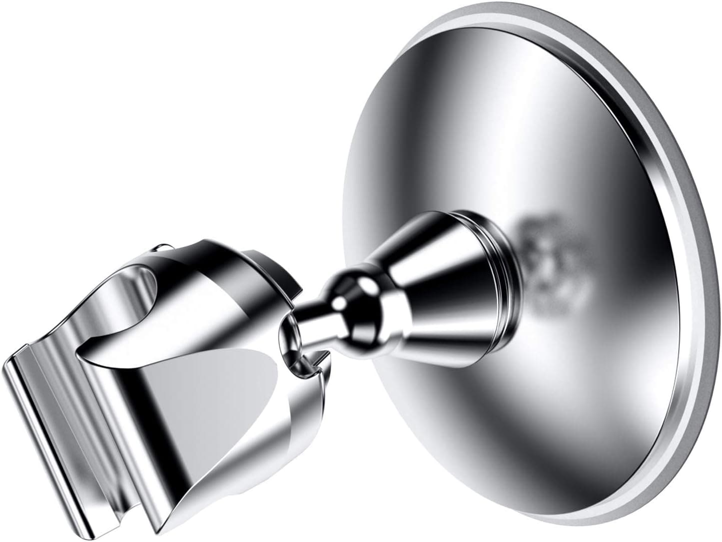 Jevina Vacuum Suction Cup Shower Head Holder Adjustable Handheld Shower Head Holder, Bidet Sprayer Reusable Removable Shower Bracket Shower Head Wall Mount Holder with Adhesive Mat