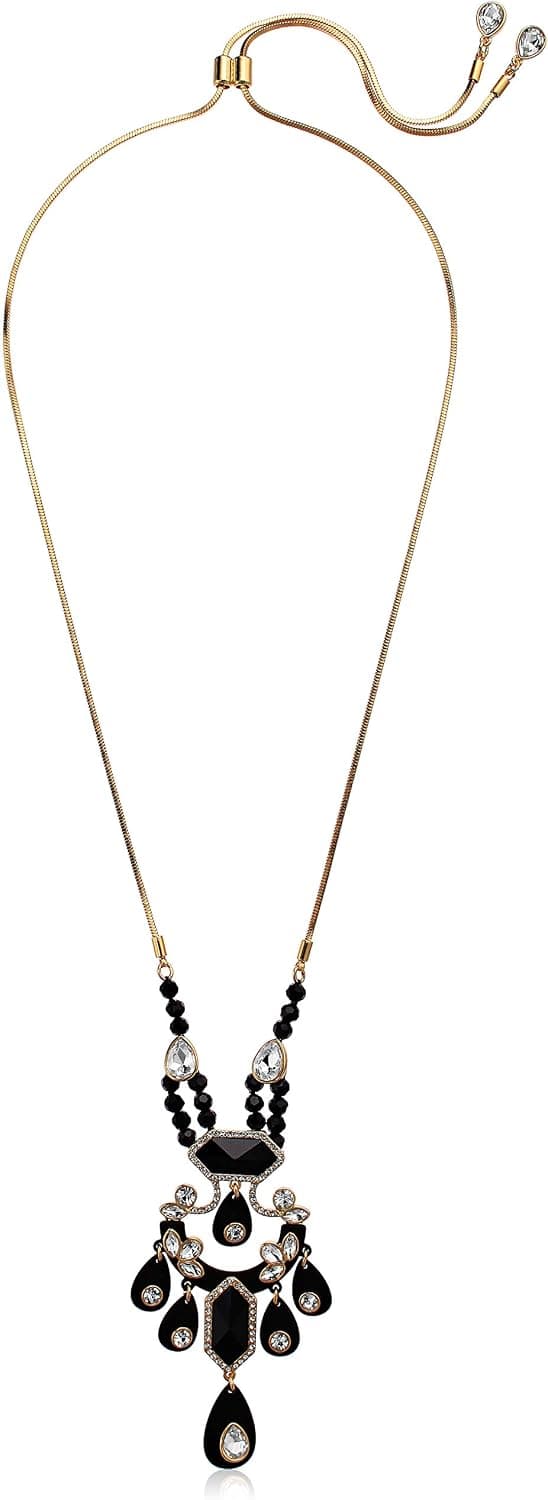 GUESS Women's Adjust Slider Pendant Neck, Gold, One Size