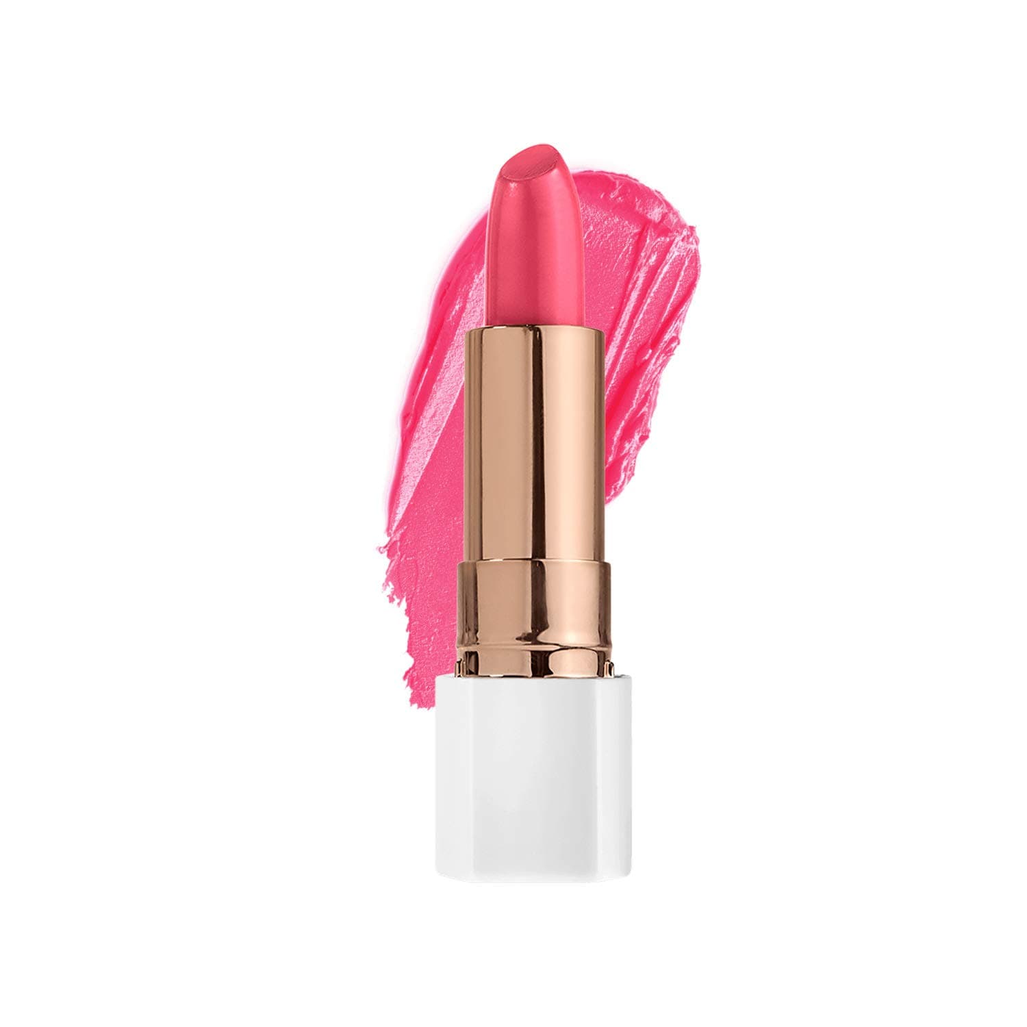 FLOWER BEAUTY Petal Pout Lipstick - Cruelty Free - Nourishing & Highly Pigmented Lip Color with Antioxidants (Bright Peony - Cream) (Pack of 1)