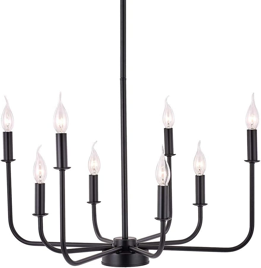 Sivilynus 8 Lights Black Sputnik Moden Chandelier