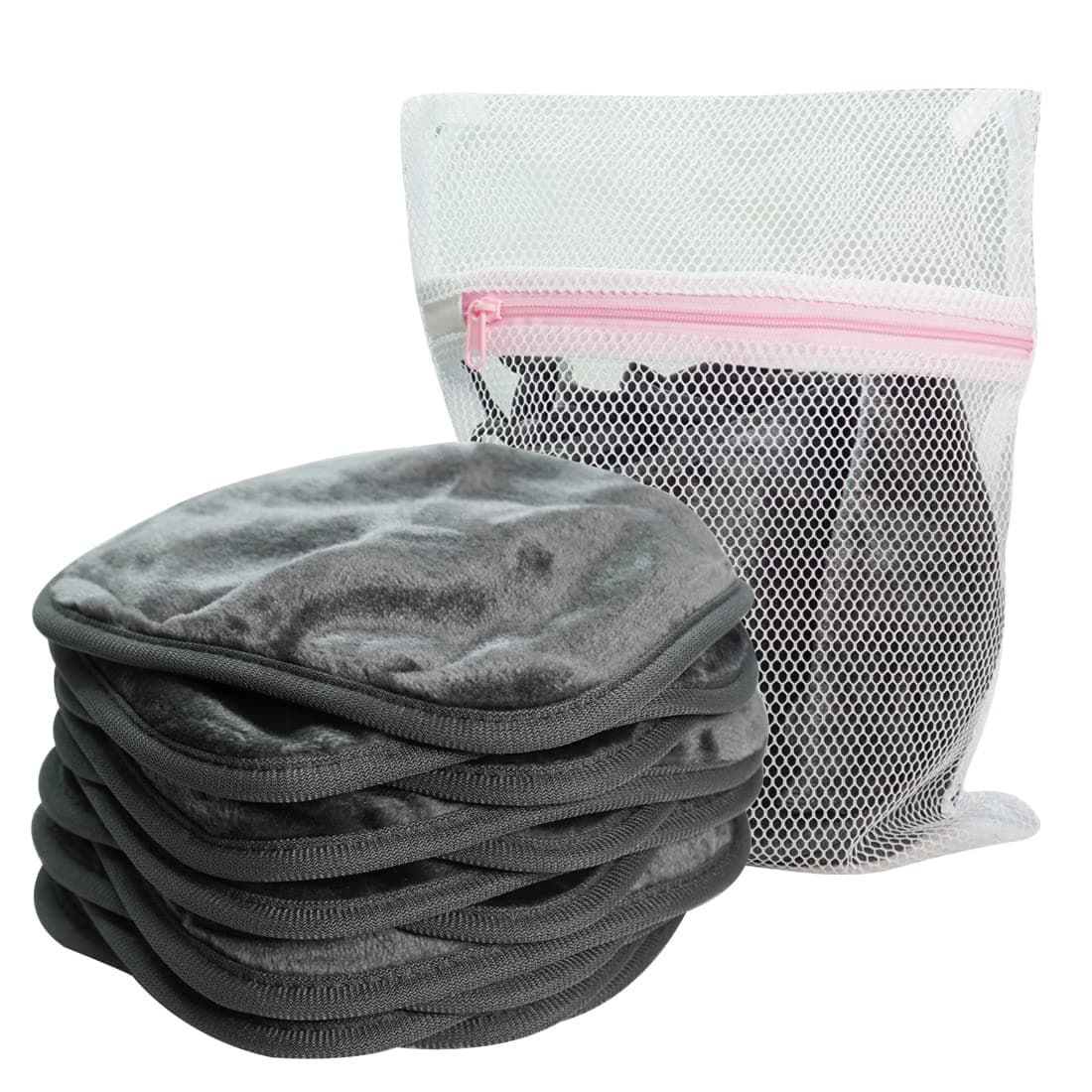 NATWAG | Reusable Update Makeup Removing Microfiber Cloth for Sensitive Skin | Washable Makeup Remover Towels | Natural Facial Cleansing Towels (6”x 6”, 12 Pack/Grey)