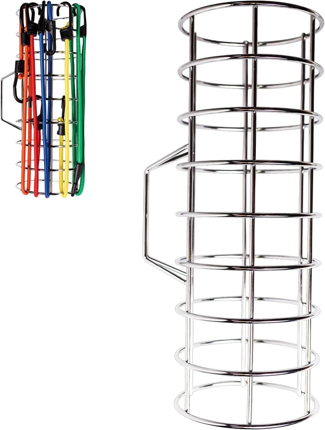 Rocova - Bungee Cord Organizer - Durable - Rust Resistant - Storage Rack with Handle - Garage Organizer