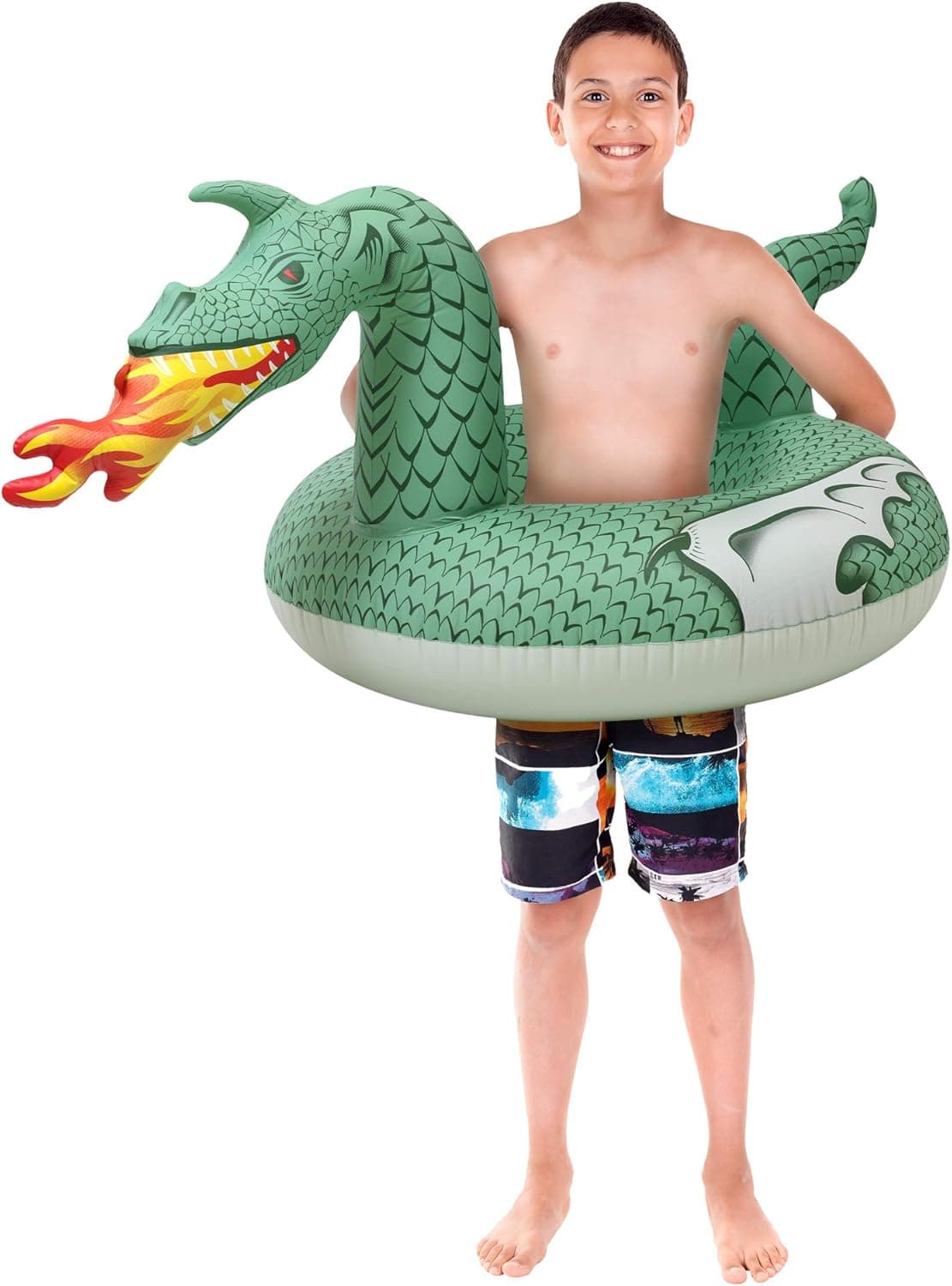 GoFloats Dragon Party Tube Inflatable Rafts - Choose From Fire Dragon and Ice Dragon, Pool Floats for Adults and Kids