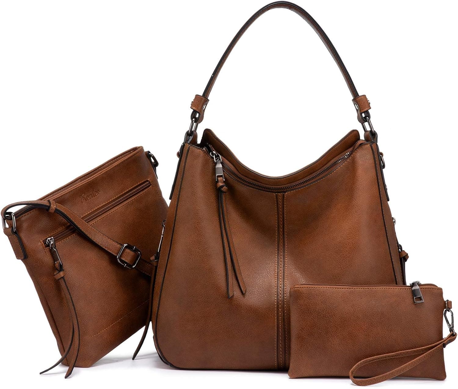 Realer Hobo Bags for Women Leather Purses and Handbags Large Hobo Purse with Tassel