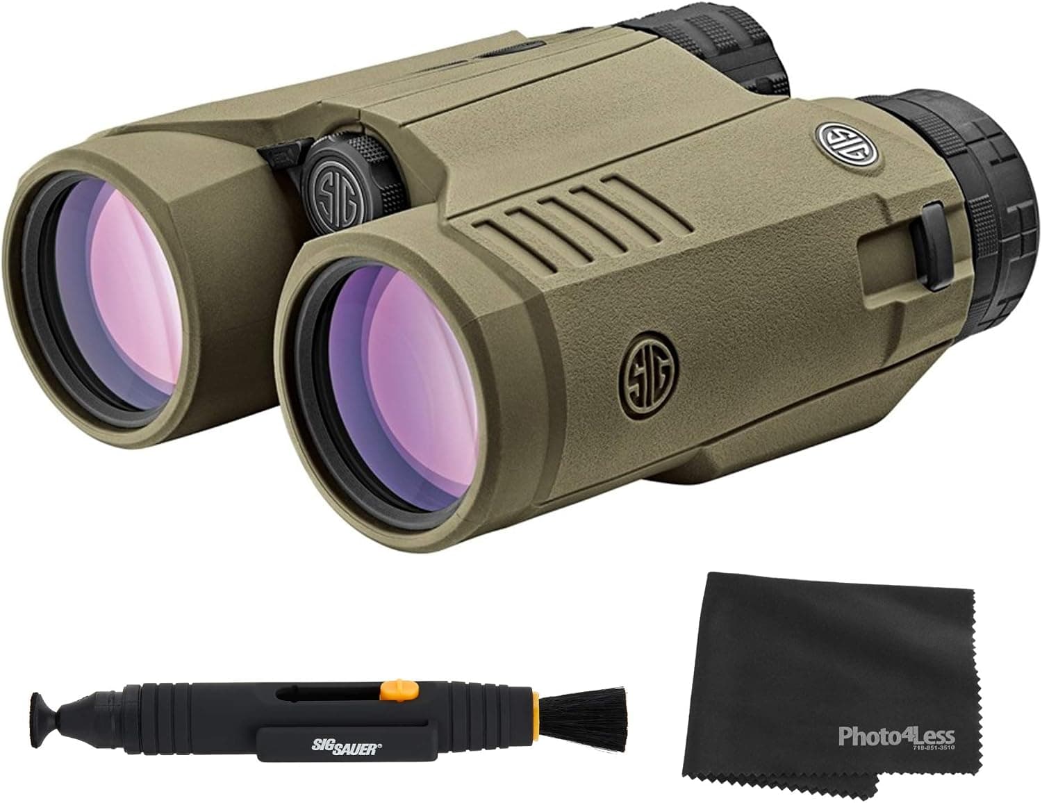 Sig Sauer KILO3000 BDX 10X42mm Binocular Rangefinder, Class 1M - OD Green + Lens Cleaning Pen & Cloth