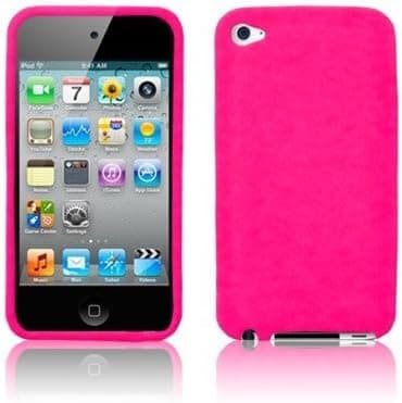 Solid Hot Pink Silicone Skin Gel Cover Case For Apple iPod Touch 4 (4th Generation)