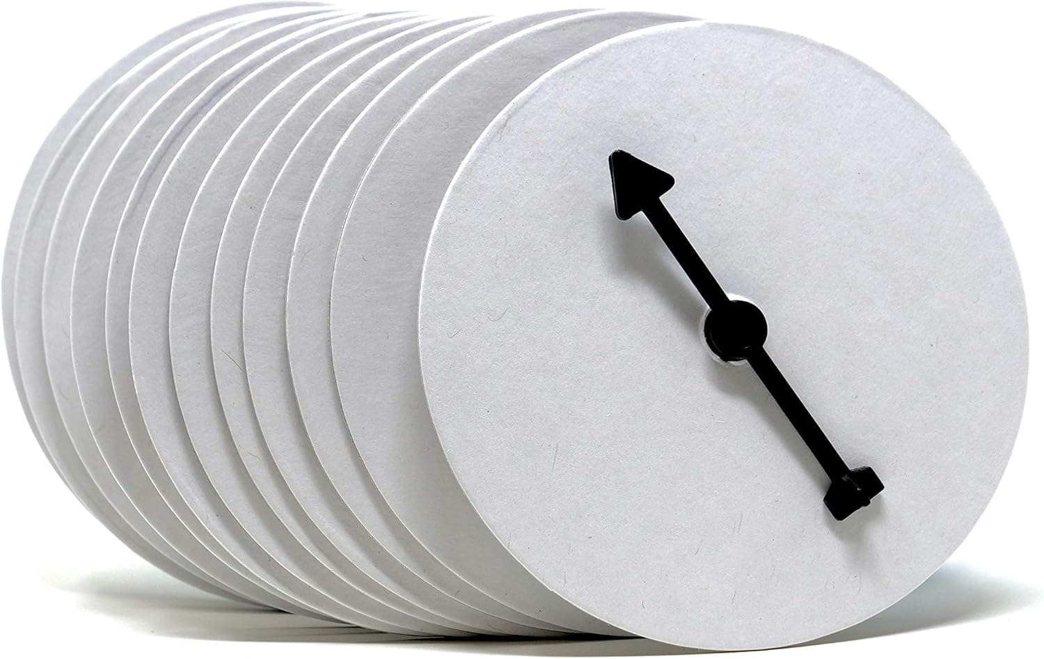 Set of 12 Board Game Arrow Spinners with 12 Blank Uncoated Ready-to-Decorate Round Spinner Boards