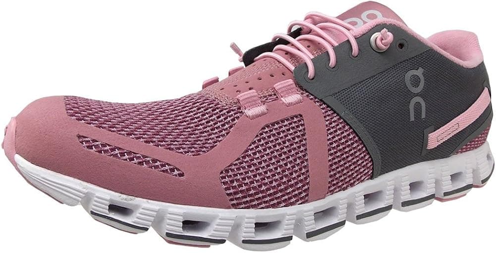 On Women's Running Cloud Sneaker, Charcoal/Rose