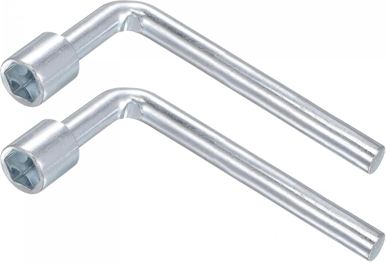 uxcell 10mm Metric L Shaped Angled Open Hex 6 Point Socket Wrench, Single Ended 2 Pcs