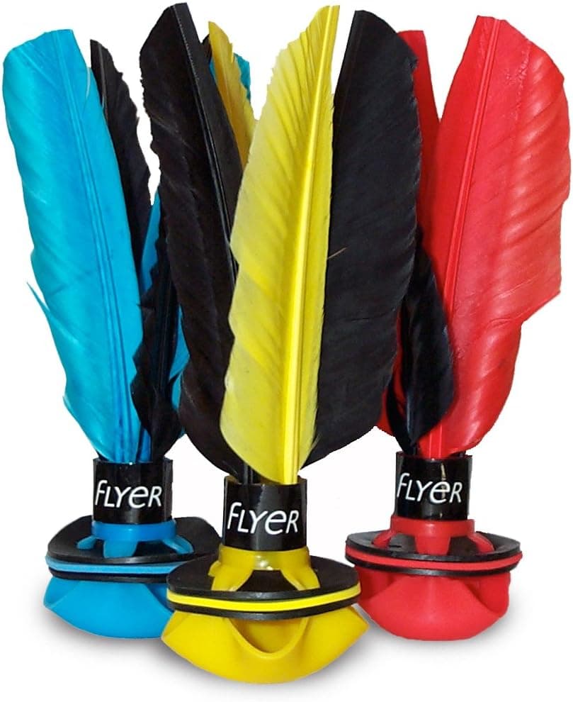 World Footbag Inc. Peteca Volleybird Flyer Shuttlecock Jianzi Kick - 3 Pack