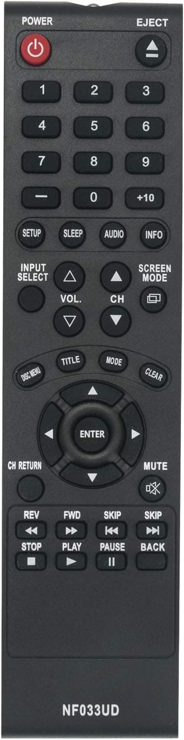 New NF033UD Remote Control for Emerson Sylvania TV LD370SSX LD190SS1 RLD190EM1 LD190EM1 LD190EM2 LD260EM2 LD320EM2