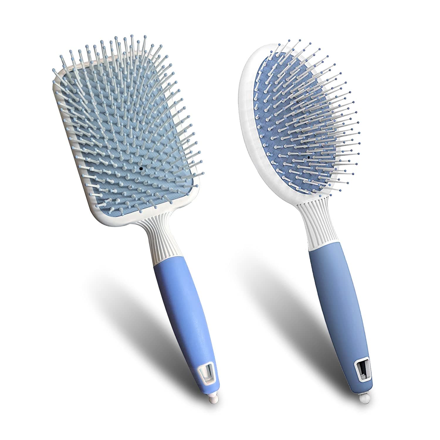 Hair Brush Set - Paddle Brush Set - Rectangular and Oval Paddle Brush for Blow Drying - Men, Women, Kids - Gentle Bristles - Hair Paddle Brush Perfect for all hair types - Easy Comfort Grip
