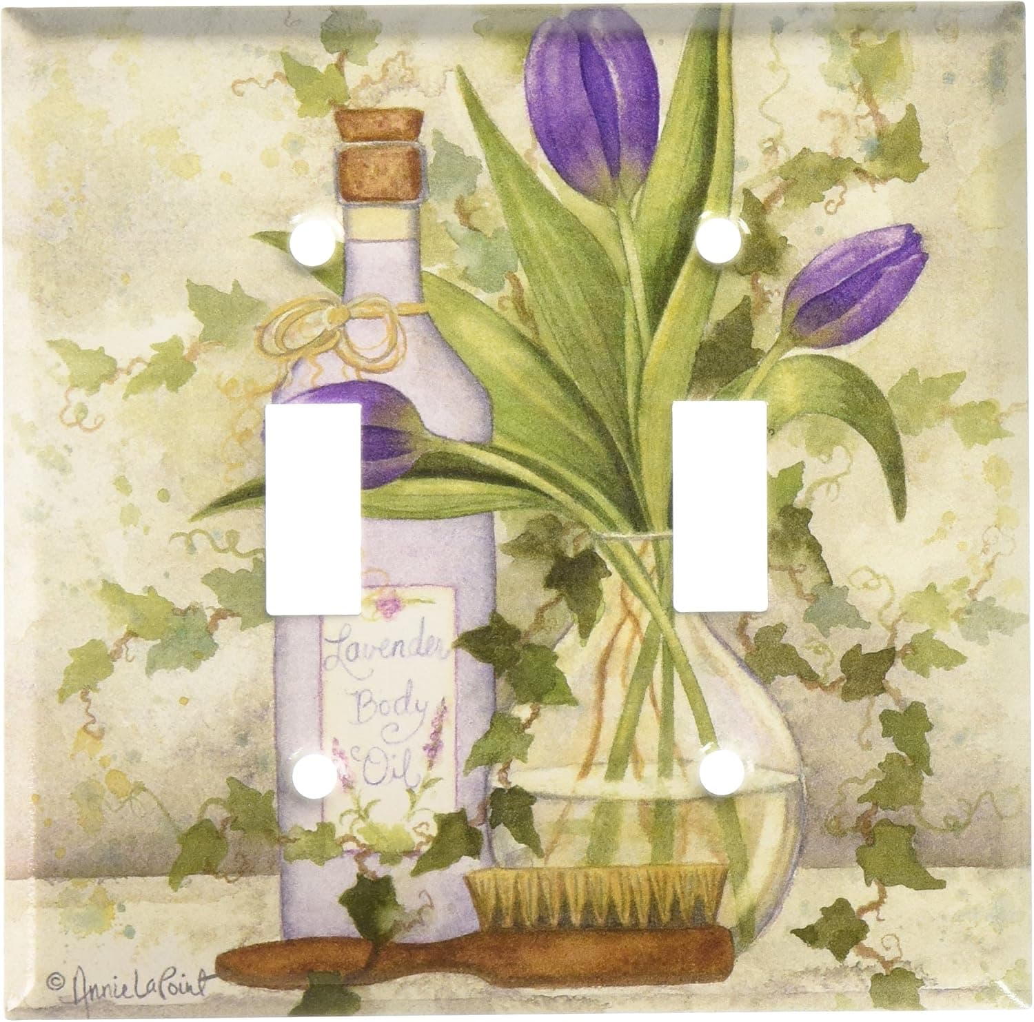 Art Plates - Lavender Switch Plate - Double Toggle