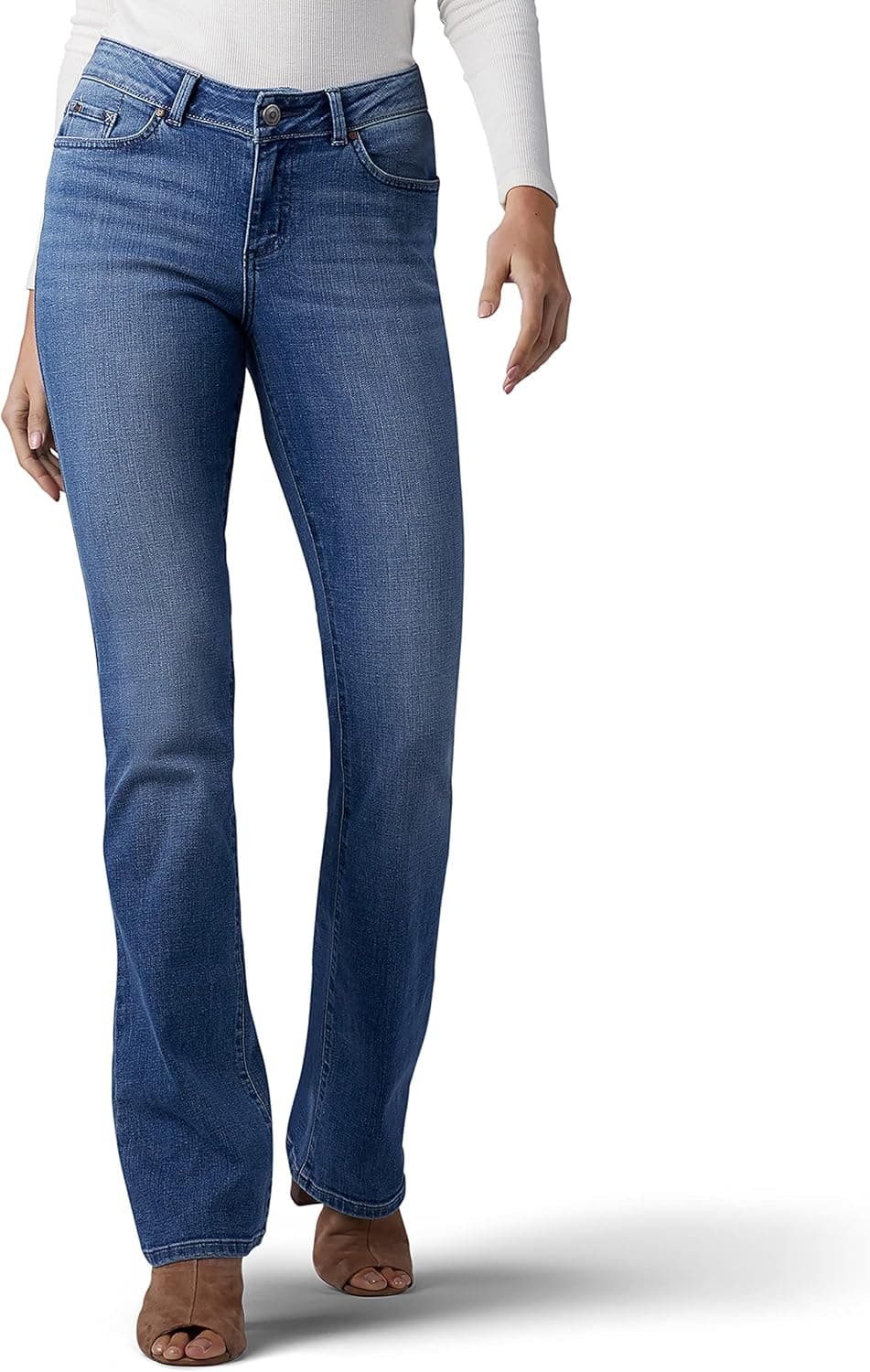 Lee Women's Modern Series Curvy Fit Bootcut Jean with Hidden Pocket