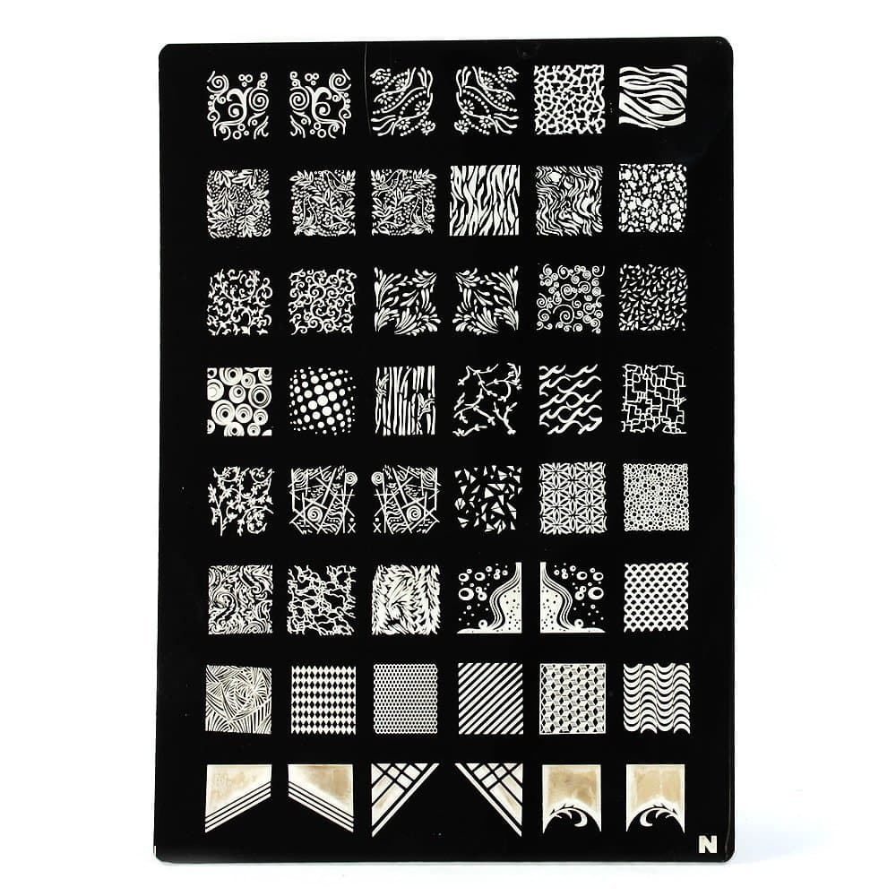 Shari X-Large Nail Art Polish Manicure Stamping Image Plate Template DIY Decorations N