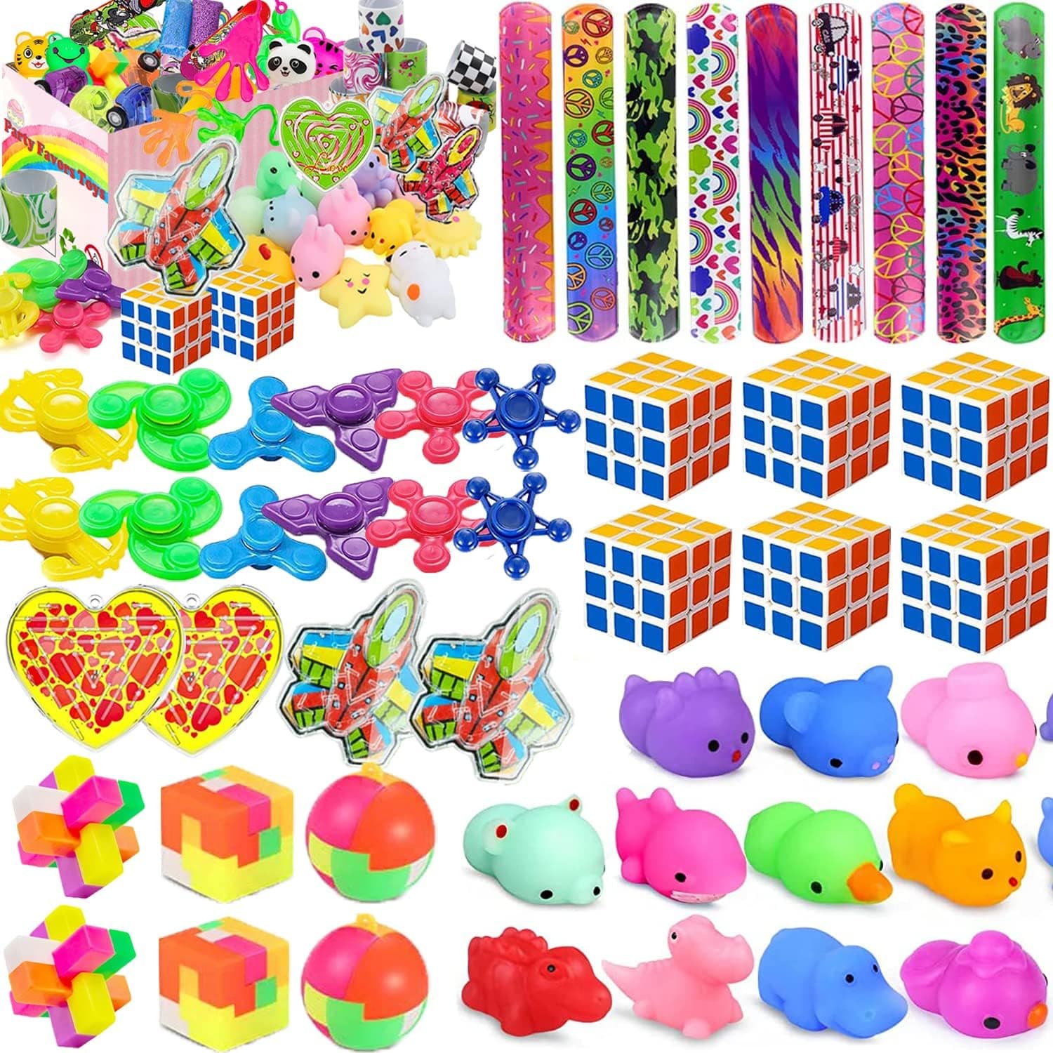 46 Pack Party Favors For Kids Toys Assortment Bundle, Carnival Prizes, Birthday Party, Prizes Box Toy, Classroom Rewards, Pinata Filler, Treasure Box, Goodie Bag Filler, School Game Supplies