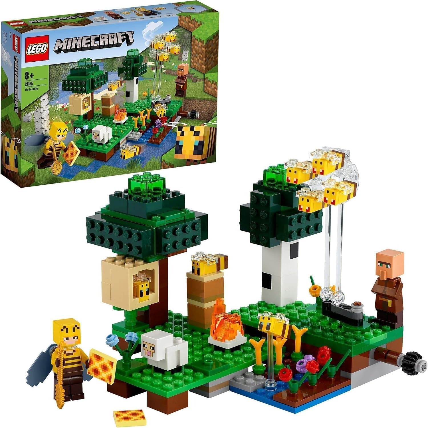 LEGO 21165 Minecraft The Bee Farm Village Building Set with Beekeeper and Sheep Figure, Toys 8+ Boys and Girls