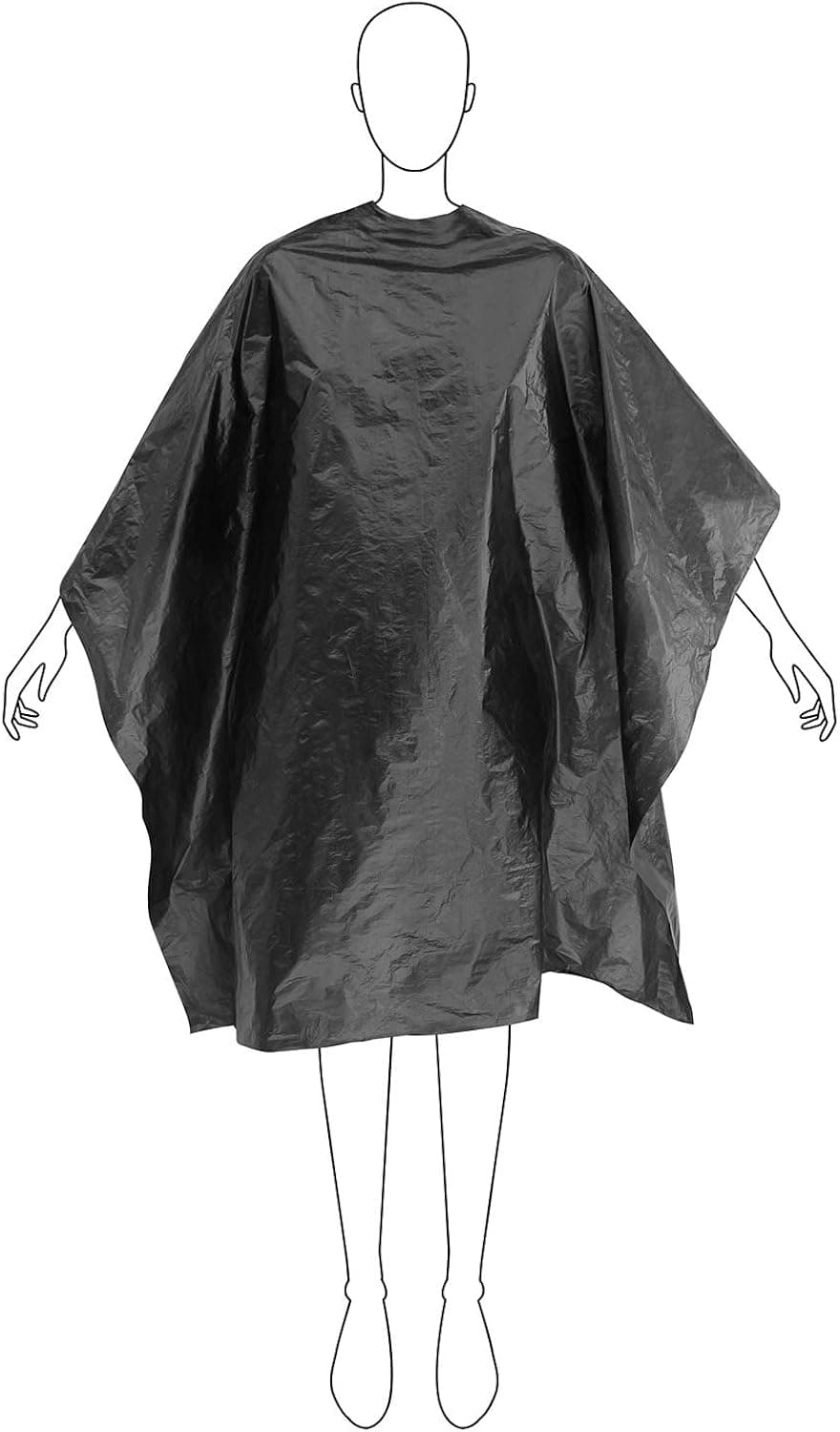 Black Disposable Capes (47 1/2" x 59") tie neck, tear resistant, water and stain proof, 30pk