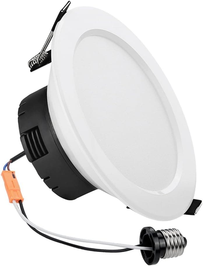 LE 12W Dimmable 4-Inch LED Retrofit Recessed Lighting, 60W Incandescent (25W Fluorescent) Bulbs Equivalent, E26 Base, 750lm, Warm White, 3000K, Recessed Ceiling Lights, Recessed Lights, LED Downlight