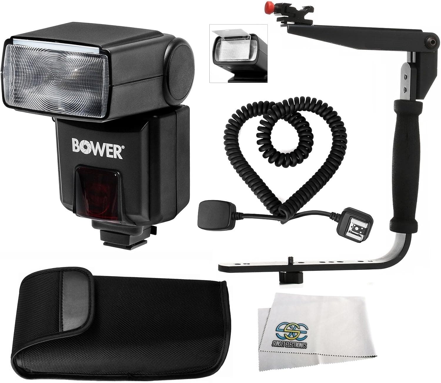 Best Value Professional Multi-Piece TTL Flash Package For The PANASONIC LUMIX DMC- DMW-FL360 DMW-FL28 DMW-FL500 Includes 1 Professional TTL Power, Zoom & 270 Degr