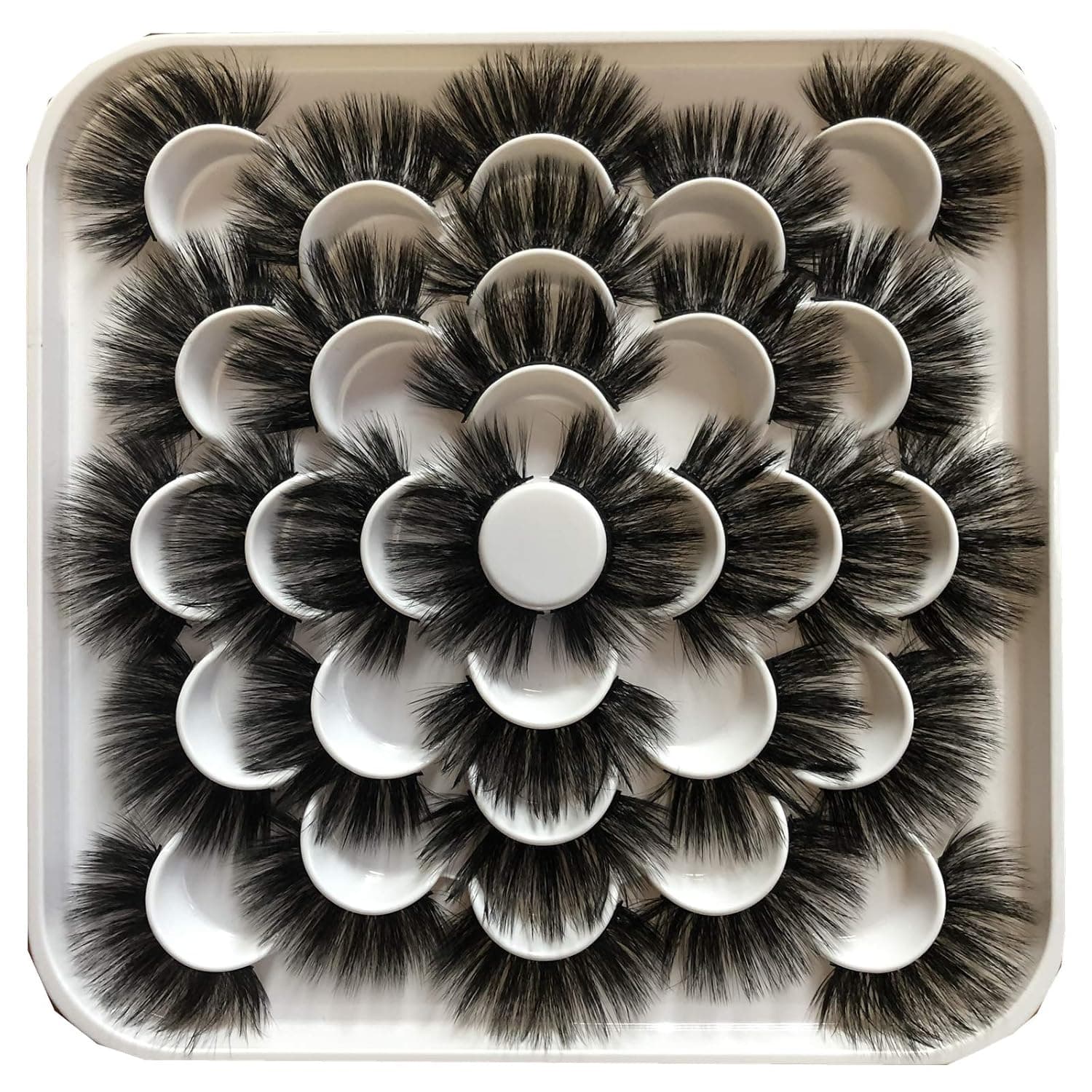 Pooplunch False Eyelashes Faux Mink Lashes Fluffy 15 Pairs Dramatic Fake Eyelashes Long Soft Thick Crossed Eye Lashes Wholesale Multipack